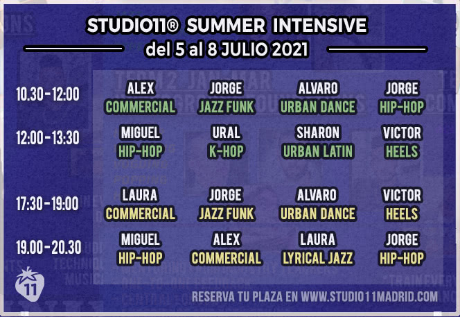 cursos intensivos de baile julio 2021