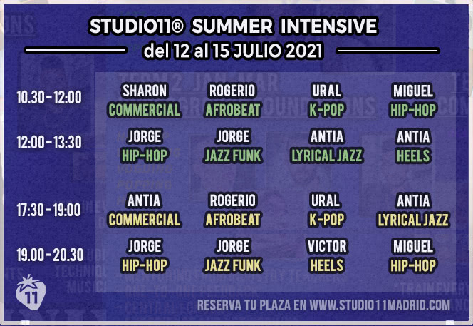 cursos intensivos de baile julio 2021